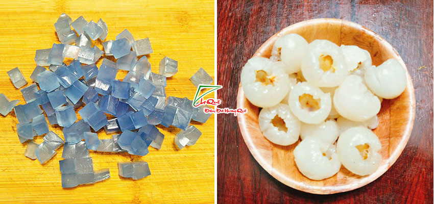 L&agrave;m ch&egrave; vải rau c&acirc;u hoa đậu biếc